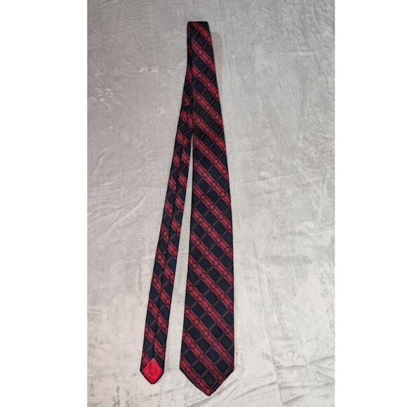 Wembley mens tie Red and Black print-for Blue, black, or gray suit‎ - Picture 1 of 4